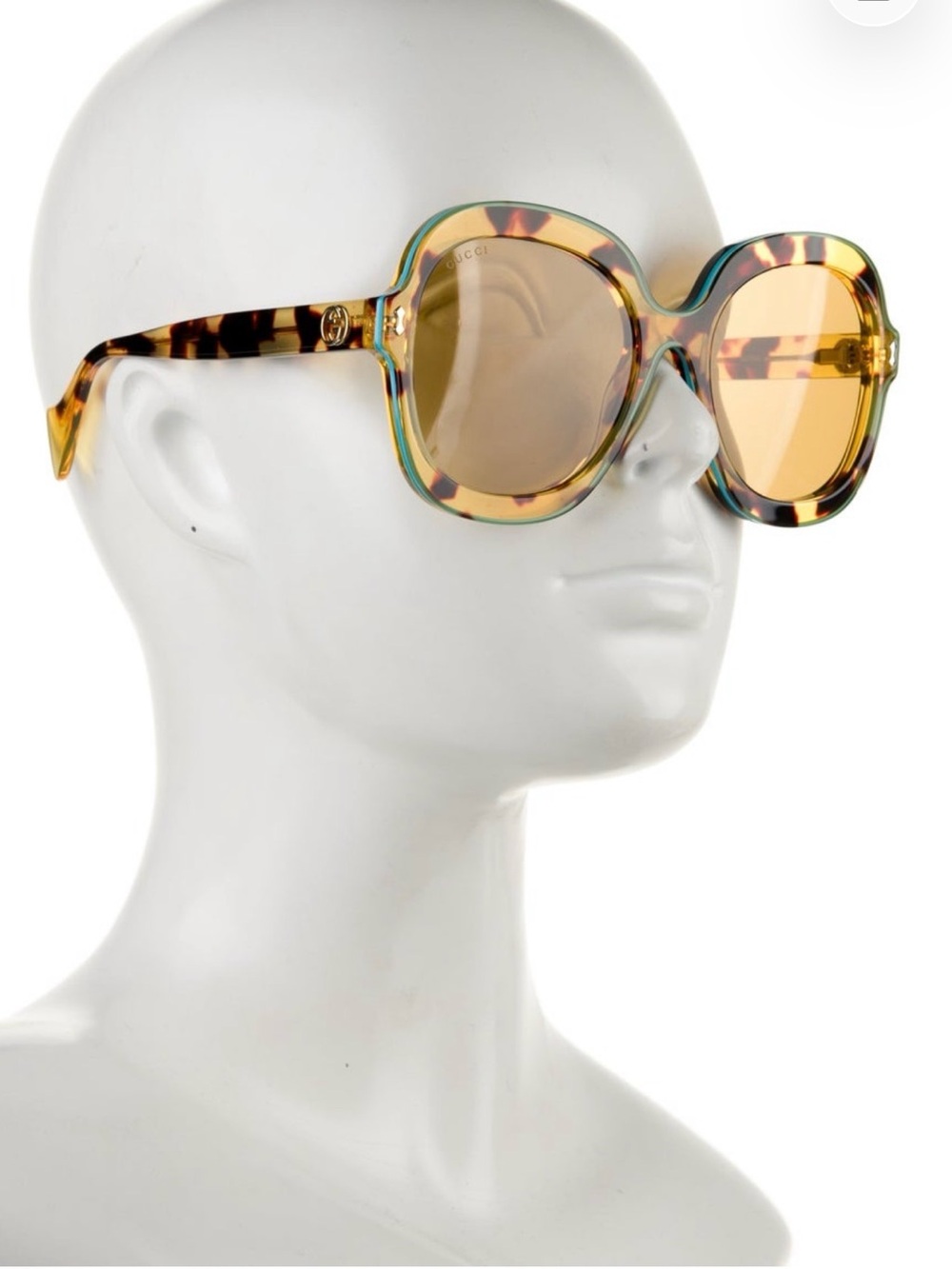 Gucci Tortoiseshell Frame Sunglasses with Yellow Lenses